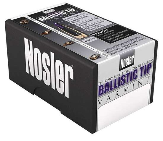 NOSLER Ballistic Tip Hunting 6mm .243" 95Gr Spitzer 50rd Box Bullets (24095)