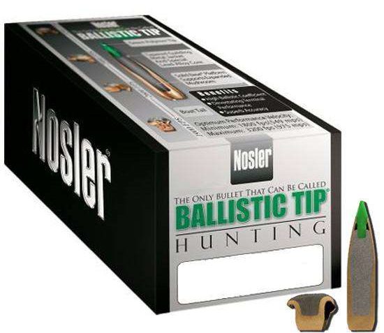 NOSLER Ballistic Tip Hunting .270 Caliber .277" 130Gr Spitzer 50rd Box Bullets (27130)