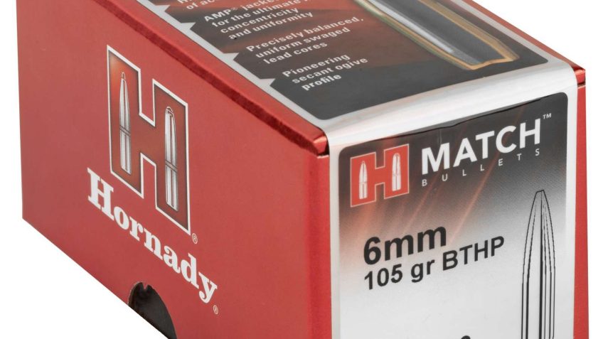 HORNADY Match 6mm 105gr BTHP 100/Box Rifle Bullets (2458)