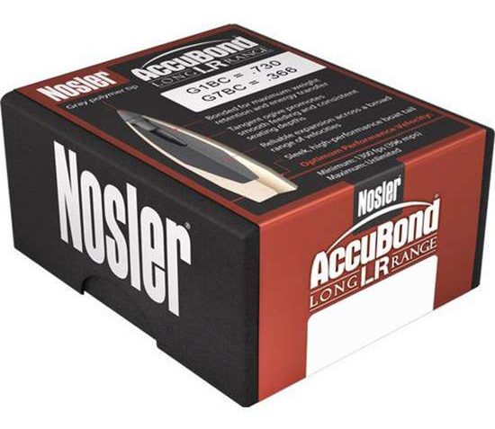 NOSLER AccuBond LR .30 Caliber .308" 210Gr Spitzer 100rd Box Bullets (58317)