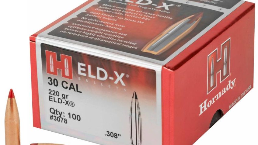 HORNADY .30 Cal 220Gr ELD-X Rifle Bullets (3078)