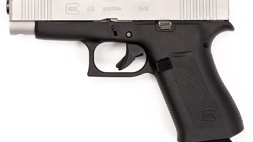 GLOCK G48 9mm 4.17in Semi-Automatic 10rd Silver With NS Factory Rebuilt Pistol (PR48509SL)