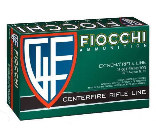 FIOCCHI 25-06 Rem. 117 Grain SST Ammo, 20 Round Box (2506HSA)