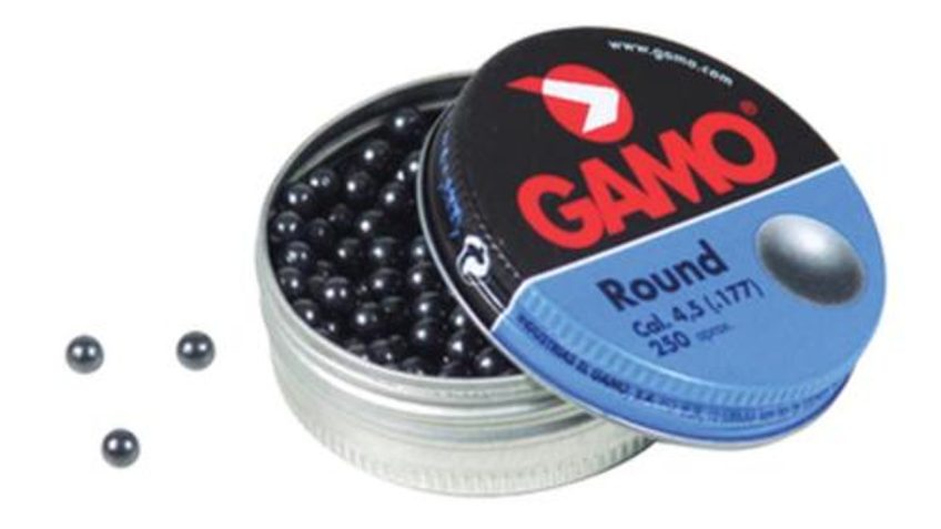 GAMO Roundball BB Pellets, 177BB, Lead Tin, 250 Pack (632032454)