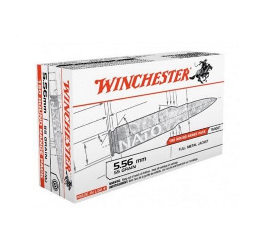 WINCHESTER USA 5.56mm NATO 55Gr Full Metal Jacket 180rd Box Bullets (USA3131W)