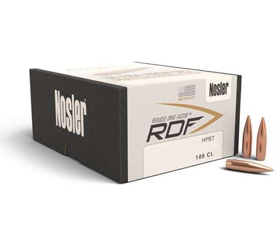 NOSLER RDF, .308 Diameter, 30 Caliber, 175 Grain, Hollow Point Boat Tail, 100 Count 53170