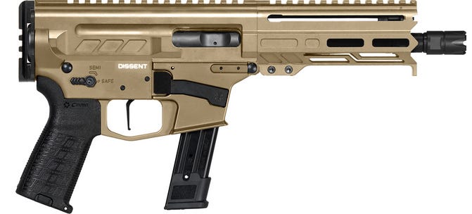 CMMG Dissent MK57 5.7x28mm 6.5in 20rd Coyote Tan Pistol (57AA8D5-CT)