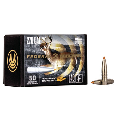 FEDERAL Premium 277 Caliber 140 Grain Trophy Bonded Tip Bullets (PB277TT140)