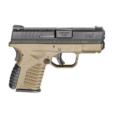 SPRINGFIELD ARMORY XD-S .40 S&W 3.3in 1x6rd 1x7rd Flat Dark Earth Semi-Automatic Pistol (XDS93340DEE)