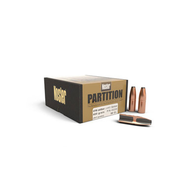 NOSLER Partition .416 Caliber .416" 400Gr Spitzer 50rd Box Bullets (45200)